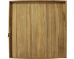 AXI Bayu Teak Dienblad – 60 x 60 x5 cm – Vierkant Dienblad – Teakhout – Voor Glazen en Tafelaankleding – Voor Binnen en Buiten
