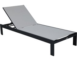 AXI Elio Ligbed Antraciet/grijs – Gepoedercoat aluminium frame – Rugleuning met 5 standen - Textileen liggedeelte - 193x70cm