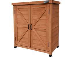 AXI Felix houten opbergkast – Tuinkast van FSC Hout - Magnetisch sluitsysteem - Verstelbare poten - 80x45x93cm - Coffee Bruin