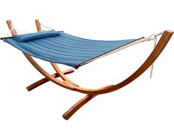 AXI Hawaii Hangmat set - Blauwe hangmat met FSC houten frame - max. 250 kg - voor 2 personen