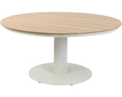 AXI Jay Ronde Dining Tuintafel – Beige – Ø150 cm – Aluminium Frame – Polywood Tafelblad – Tuin- en Terrastafel voor 6 Personen
