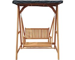 AXI Kari Teak Schommelstoel– 150 x 100 x 200 cm – Teakhouten Tuinschommel met Luifel – Hollywoodschommel – Max. 120 kg