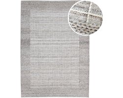 AXI Maui Buitenkleed – Rechthoekig – 200 x 290 cm – Beige – Geometrisch patroon - Buitenkleed – Buitentapijt – Weer- en UV-bestendig – Plat geweven – Tuintapijt – Voor binnen en buiten - Handgeweven