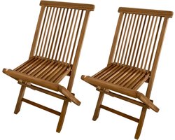 AXI Mina Teak Tuinstoelen – Set van 2 – Opklabare Teakhouten Tuinstoelen voor Buiten – Comfortabele Stoelen – Geschikt voor Tuin en Terras
