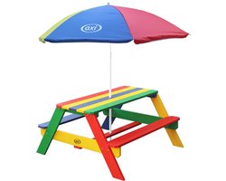 AXI Nick Picknicktafel met Parasol in Regenboog kleuren - Picknick tafel voor kinderen van FSC hout