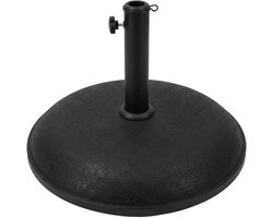 AXI Ronde Parasolvoet Beton – Zwart - Ø 50 cm – 25 kg – Voor Stokparasol tot Ø 3 m – Met Verstelbare Adapterring