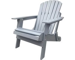 AXI Rosalie Adirondack Stoel Grijs – Houten loungestoel met armleuningen – Opklapbaar - Hoge rugleuning - Tuinstoel – 75,5 x 86,5 x 85 cm – FSC 100% Hemlockhout