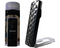 AXIMO Leeslamp Zwart – Oplaadbare boeklamp USB – Klemlamp op boek – 5 helderheidsniveaus - Dimbaar – 3 lichtstanden wit, natuurlijk en warm wit licht - Leeslampje voor lezen in bed