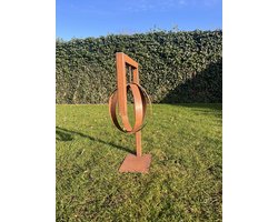 Axis – Metalen tuinbeeld sculptuur – Abstract design – Handgemaakt staal – 76 cm