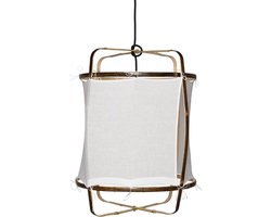 Ay Illuminate - Z5 - Hanglamp - Katoen - Bamboe- wit - Ø41 H:56