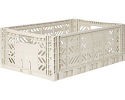 AyKasa Folding Crate Maxi Box - Light Grey