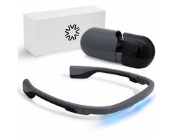AYOlite lichttherapiebril - Vergelijkbaar met de krachtigste daglichtlampen - 470 nm blauw-turquoise licht - 250 µW/cm² - Inclusief bioritme-app - Aantoonbaar veilig getest voor de ogen - Gebruikt in 20+ wetenschappelijke studies