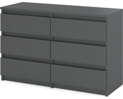 AZ Home, Ladekast 6 Laden HUGO 100cm Grij Mat