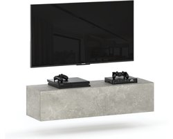 AZ Home Tv Meubel Young 150 cm Grijs Betonlook Tv kast Zwevend kast Wandkast Woonkamer