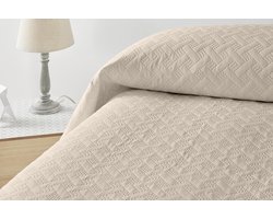 Azalia sprei voor 90 cm - sprei Bouti bed - lente en zomer - 180 x 260 cm - beige