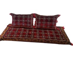 Aziatisch grondmatras (Toshak) / zitmatras met rugkussens - 180 x 72 x 10 cm