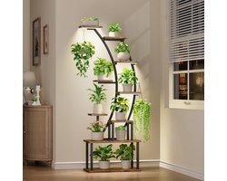 Azomor® Decoratieve plantenstandaard met negen niveaus en geïntegreerde groeilamp