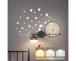 Azomor® Kinderkamer wandlamp met dimbare LED en astronauten thema voor sfeervolle verlichting