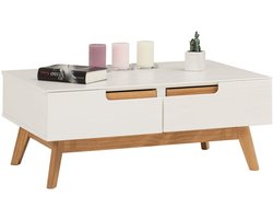 Azomor® Scandinavische salontafel met opbergruimte en massief grenen design