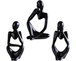 Azomor® Set van drie abstracte kunstbeelden voor moderne huisdecoratie