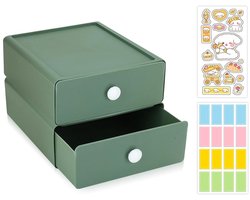 Azomor® Stapelbare opbergdozen met lades voor bureau en kantoororganisatie