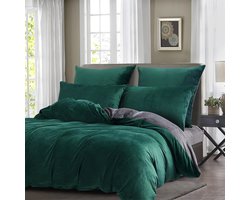 Azomor® Warme en Knusse Winter Dekbedovertrekset van Flanel met Kussenhoezen 200x220 cm