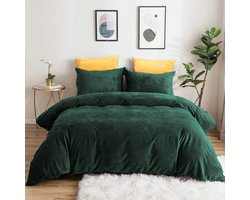 Azomor® Warme en Zachte Flanellen Dekbedovertrekset met Kussenslopen voor Winterse Nachten