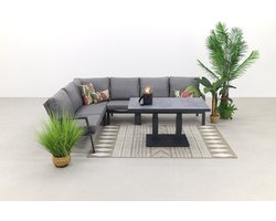 Azoren/Rockford loungeset - met verstelbare tafel - links & rechts