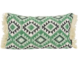 Aztec Green Kussenhoes | 30 x 50 cm | Katoen/Linnen