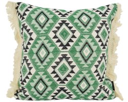 Aztec Green Kussenhoes | 45 x 45 cm | Katoen/Linnen