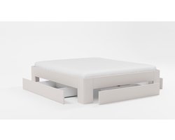 B Bright Bed Fresh 500 met 3 opbergladen - 140 x 210 cm - wit