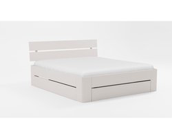 B Bright Bed Fresh 500 met hoofdbord en 3 opbergladen - 180 x 220 cm - wit