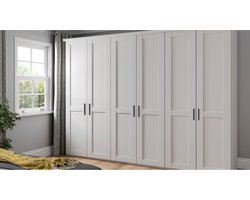 B Bright Draaideurkast Chateau - 300 x 216 x 58 cm - wit