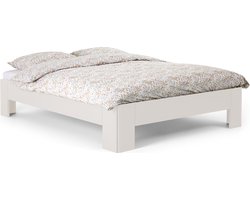 B Bright Fresh 400 Bed 120 x 200 cm - Bedframe Wit - Bedombouw - Instaphoogte: 40cm - Tweepersoonsbedden