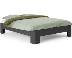 B Bright Fresh 400 Bed 180 x 210 cm - Bedframe Antraciet - Bedombouw - Instaphoogte: 40cm - Tweepersoonsbedden