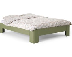 B Bright Fresh 400 Bed 180 x 220 cm - Bedframe Rietgroen - Bedombouw - Instaphoogte: 40cm - Tweepersoonsbedden