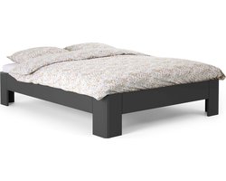 B Bright Fresh 400 Bed 90x210cm - Bedframe Antraciet - Eenpersoonsbedden - Instaphoogte: 40cm
