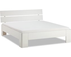 B Bright Fresh 400 Bed met Hoofdbord 120 x 220 cm - Bedframe Wit - Bedombouw - Instaphoogte: 40cm - Tweepersoonsbedden