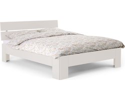 B Bright Fresh 400 Bed met Hoofdbord 140 x 200 cm - Bedframe Wit - Bedombouw - Instaphoogte: 40cm - Tweepersoonsbedden