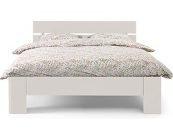 B Bright Fresh 400 Bed met Hoofdbord 90x200cm - Bedframe Wit - Eenpersoonsbedden - Instaphoogte: 40cm