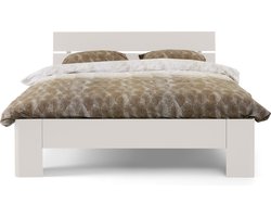 B Bright Fresh 450 Bed met Hoofdbord 160 x 200 cm - Bedframe Wit - Bedombouw - Instaphoogte: 45cm - Tweepersoonsbedden