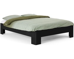 B Bright Fresh 500 Bed 140 x 200 cm - Bedframe Zwart - Bedombouw - Instaphoogte: 50cm - Tweepersoonsbedden