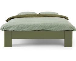 B Bright Fresh 500 Bed 160 x 200 cm - Bedframe Rietgroen - Bedombouw - Instaphoogte: 50cm - Tweepersoonsbedden