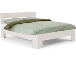 B Bright Fresh 500 Bed met Hoofdbord 160 x 220 cm - Bedframe Wit - Bedombouw - Instaphoogte: 50cm - Tweepersoonsbedden