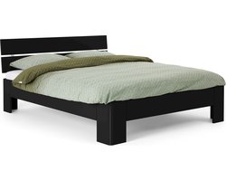 B Bright Fresh 500 Bed met Hoofdbord 180 x 200 cm - Bedframe Zwart - Bedombouw - Instaphoogte: 50cm - Tweepersoonsbedden