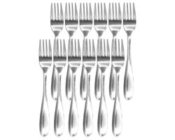 B-home Gebaksvorkjes - 12x - Zilver - RVS - taartvorkjes - vorken