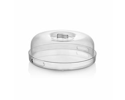 B-Home Vershouddoos voor taart - transparant - kunststof - D27 cm - stolp / dienblad taarten/cakes