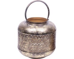 B Living windlicht Florence metaal m/hendel L