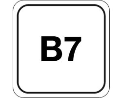 B7 diesel bord - kunststof 300 x 300 mm