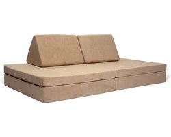 BAAAP Beige Speelbank Play Couch Kinderbank Kinderstoel Kinderfauteuil - Kinderzetel Bankje - Kinderspeelgoed, Kindersofa & Slaapbank